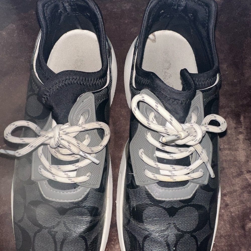 Coach Black and Gray Signature Sneakers